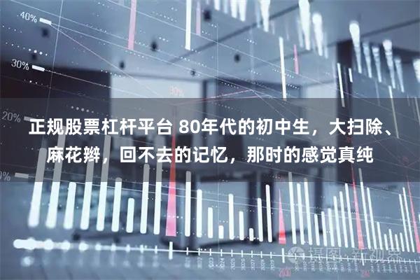 正规股票杠杆平台 80年代的初中生，大扫除、麻花辫，回不去的记忆，那时的感觉真纯